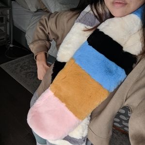 ASOS Multi colored faux fur scarf New!